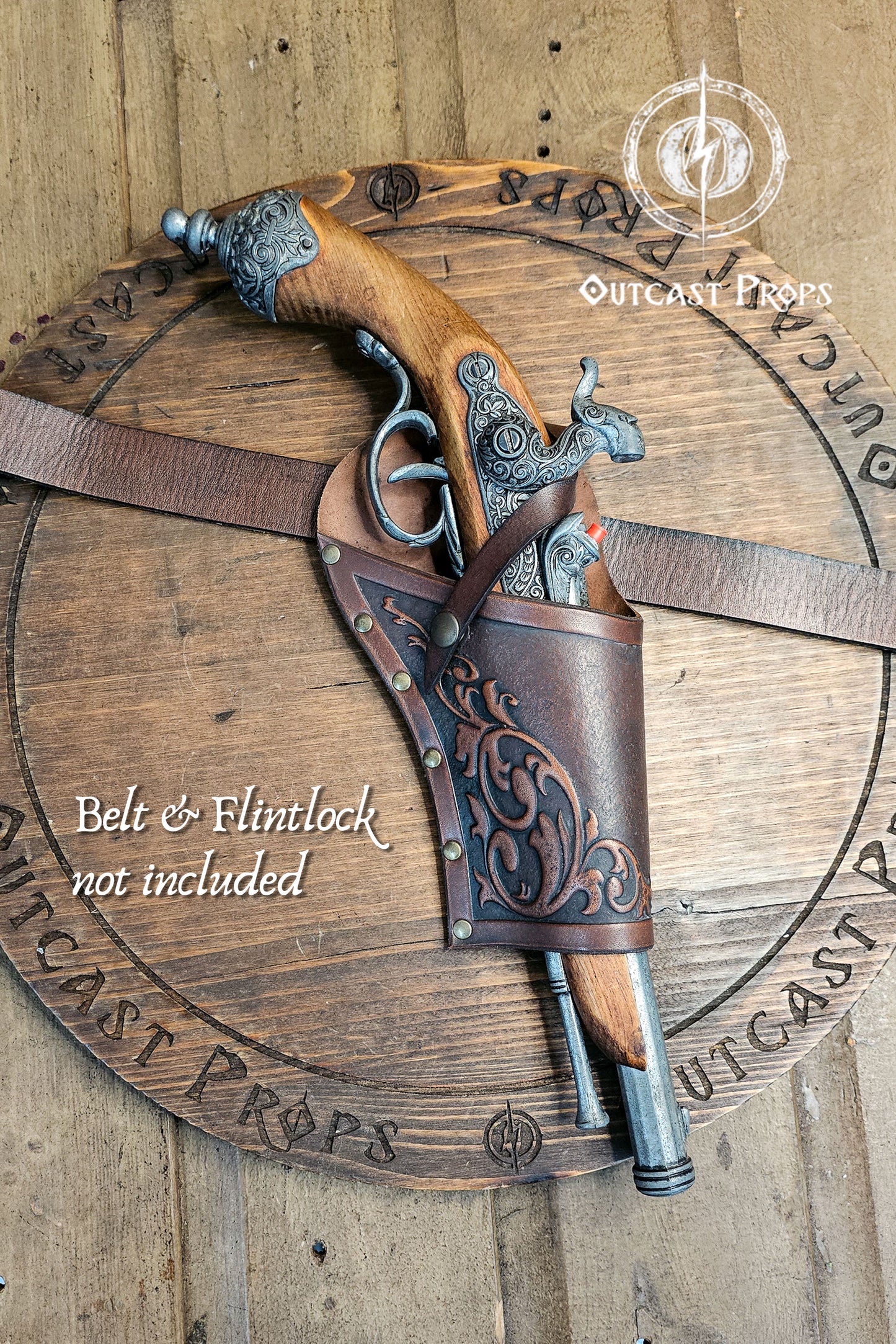 Ornated Leather Flintlock Holster