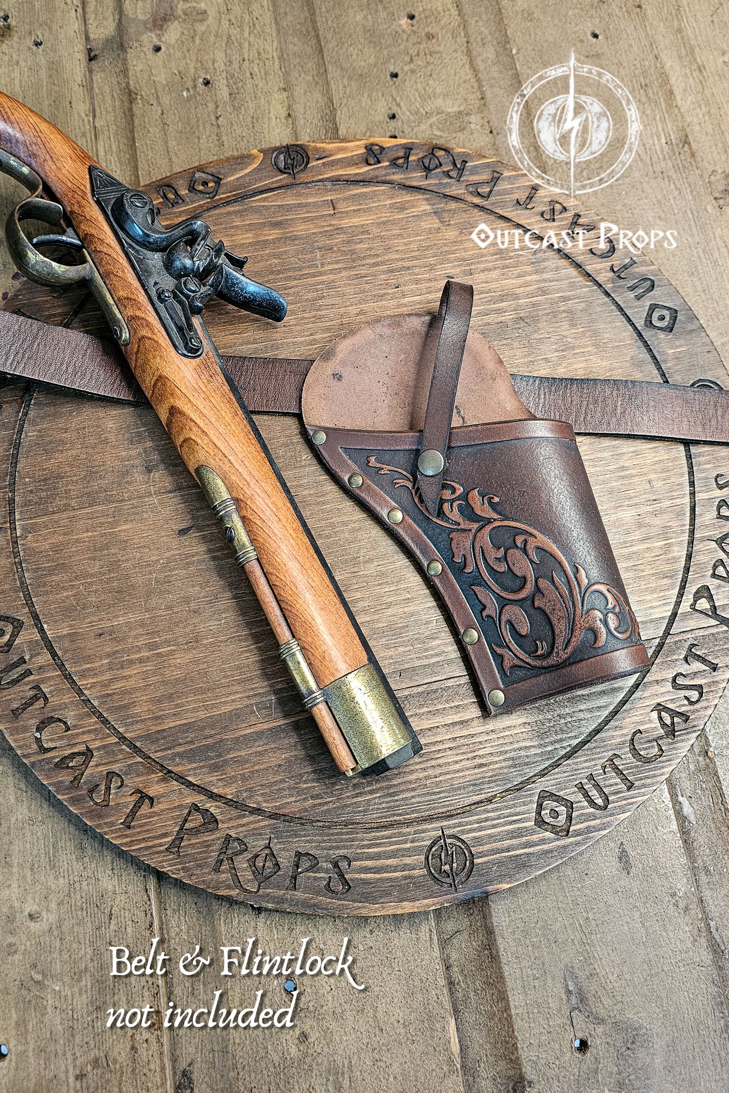 Ornated Leather Flintlock Holster