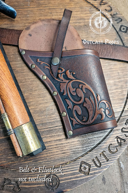 Ornated Leather Flintlock Holster