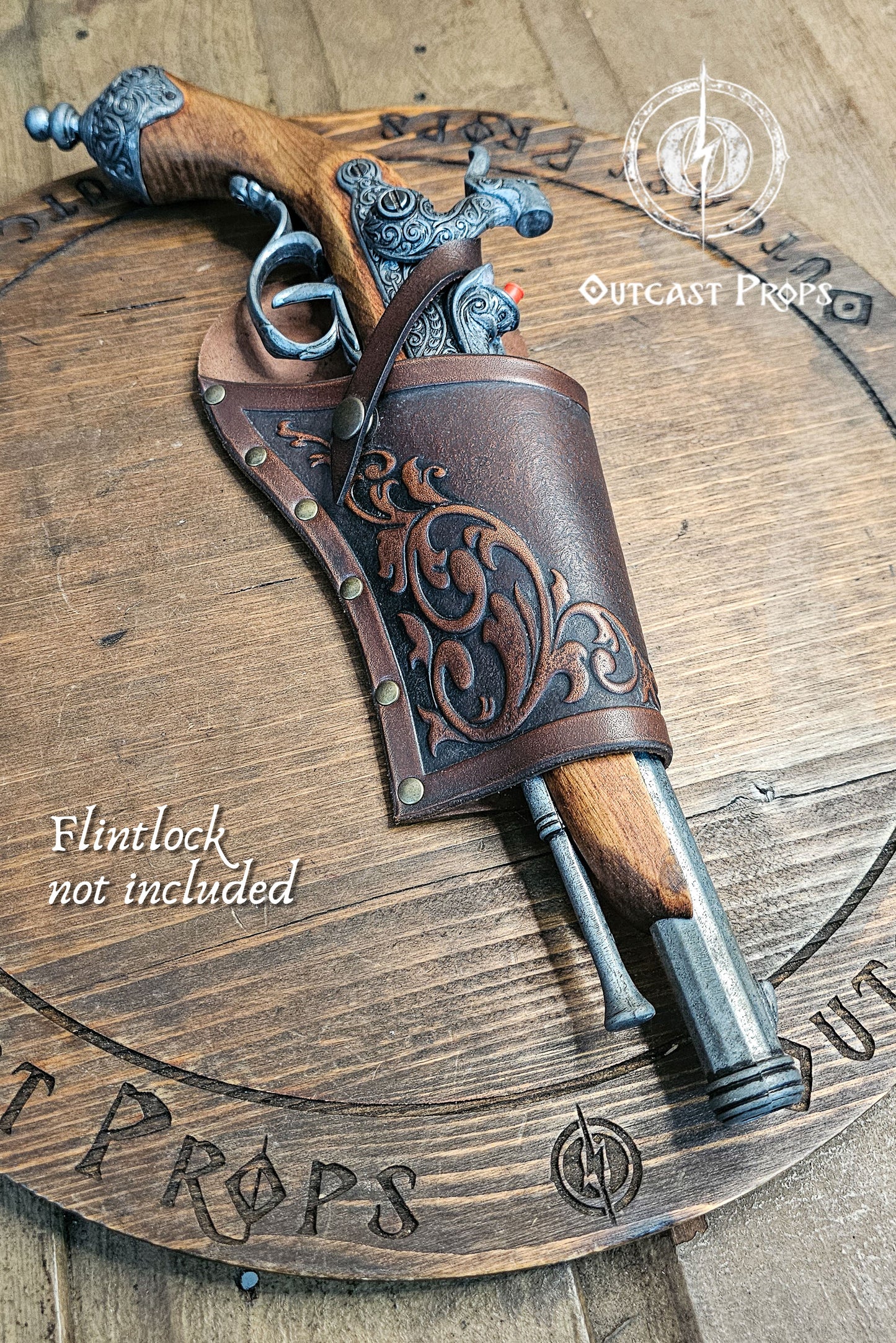 Ornated Leather Flintlock Holster