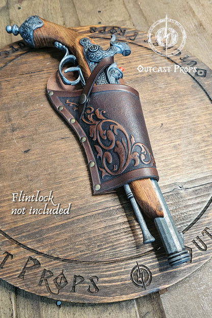 Ornated Leather Flintlock Holster