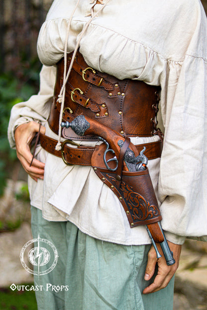 Ornated Leather Flintlock Holster