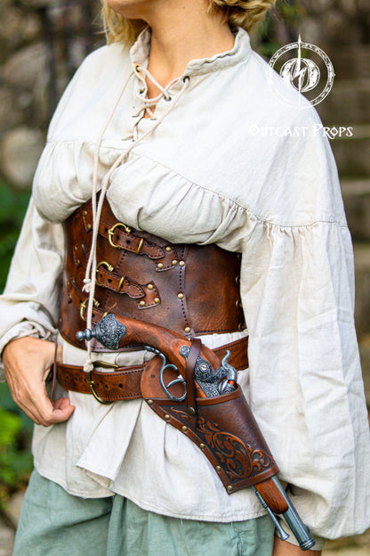 Ornated Leather Flintlock Holster