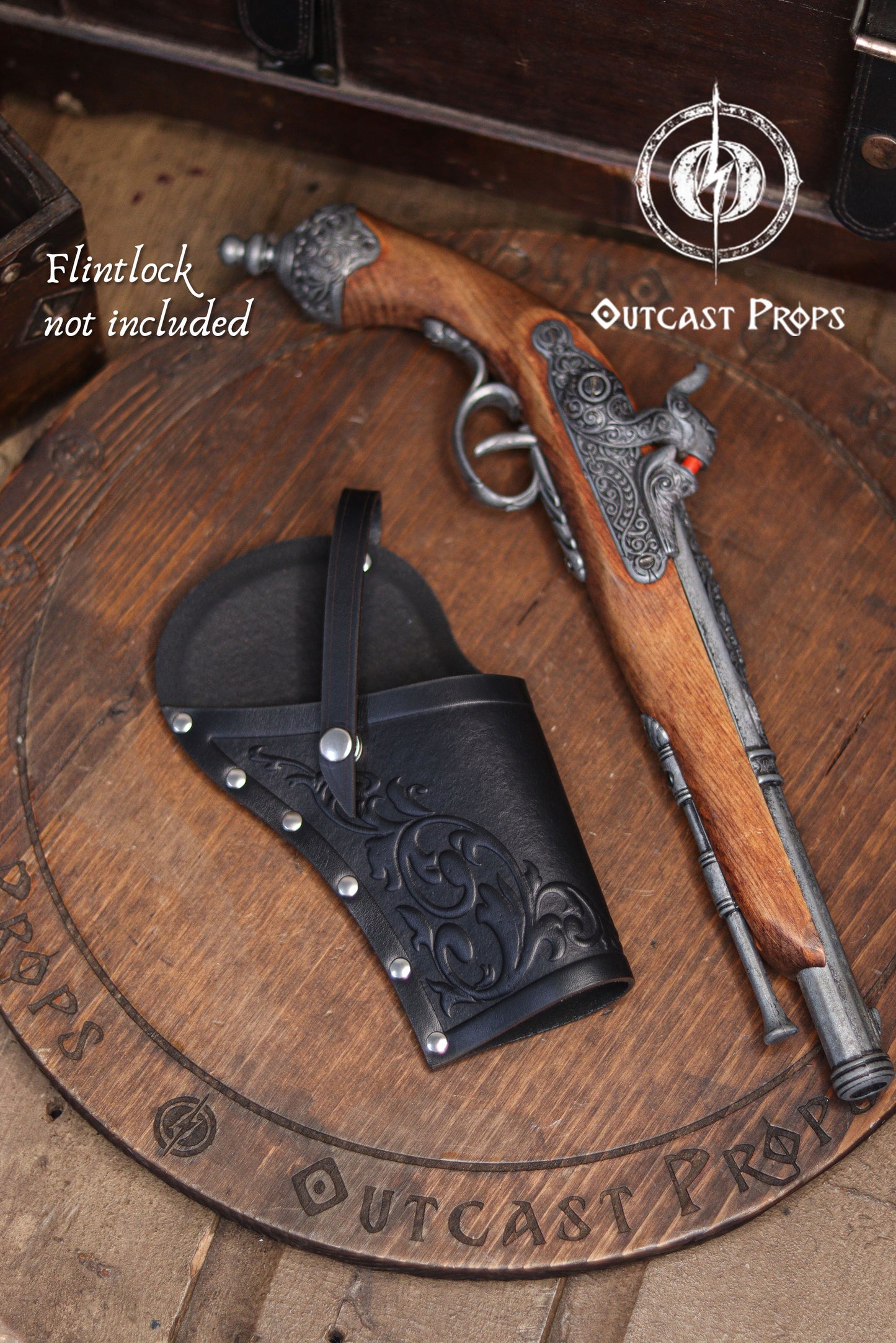 Ornated Leather Flintlock Holster