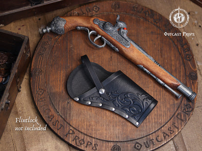 Ornated Leather Flintlock Holster