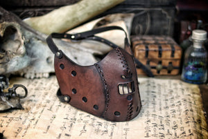 Hannibal Lecter Leather Face Mask horror mask Halloween mask,human muzzle, cannibal mask, cosplay costume or larp
