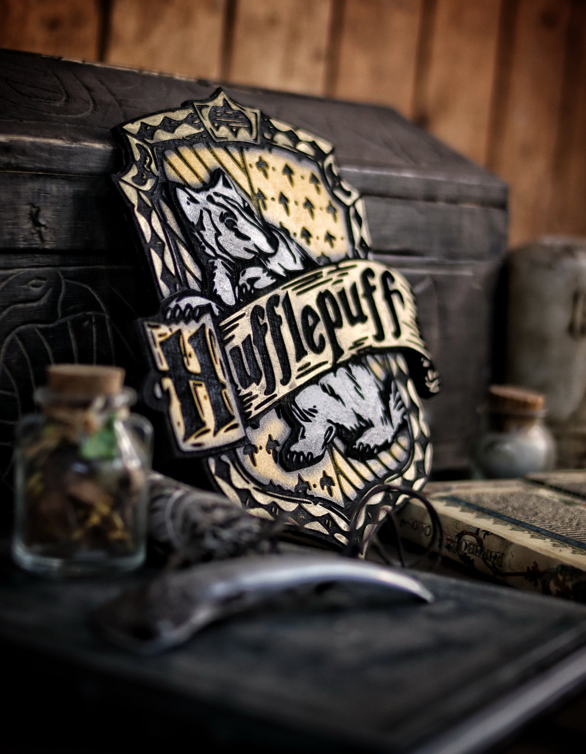 House Hufflepuff Wood Sign