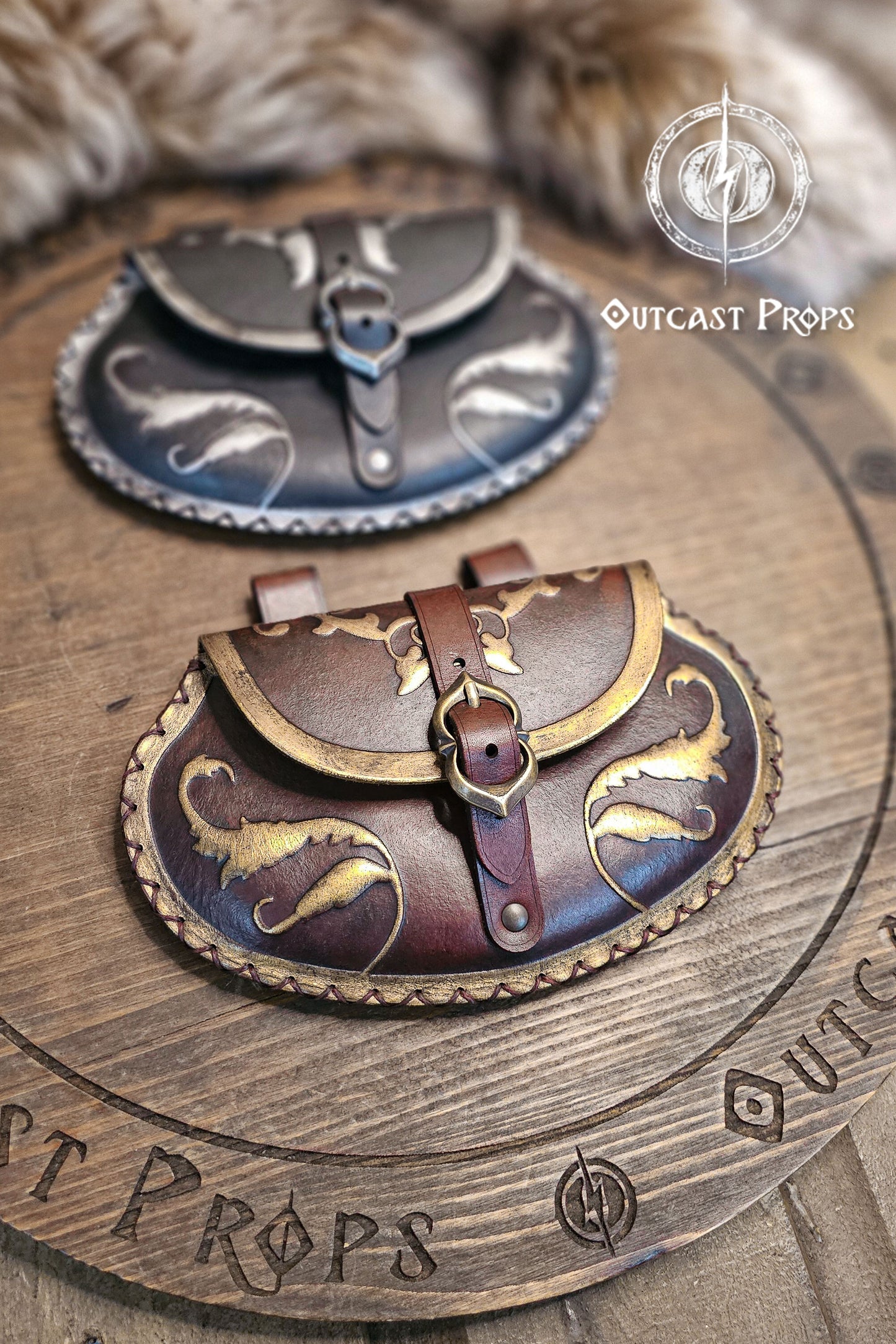 Leather Floral Pear Bag