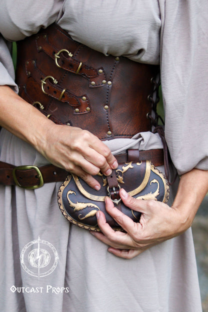 Leather Floral Pear Bag