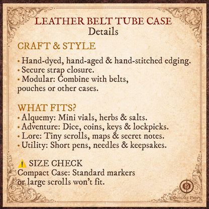 Medieval Leather Belt Tube