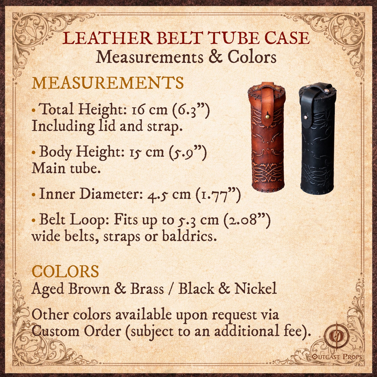 Medieval Leather Belt Tube