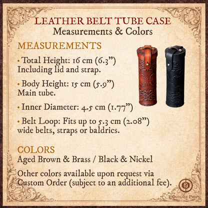 Medieval Leather Belt Tube