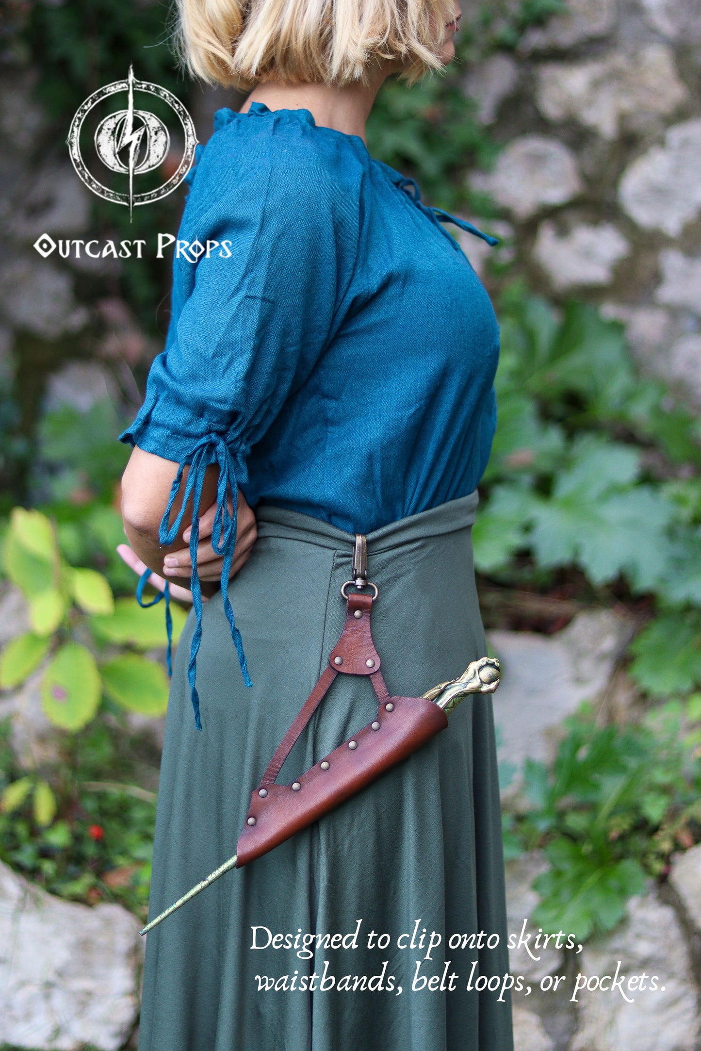 Clip On Leather Wand Holster