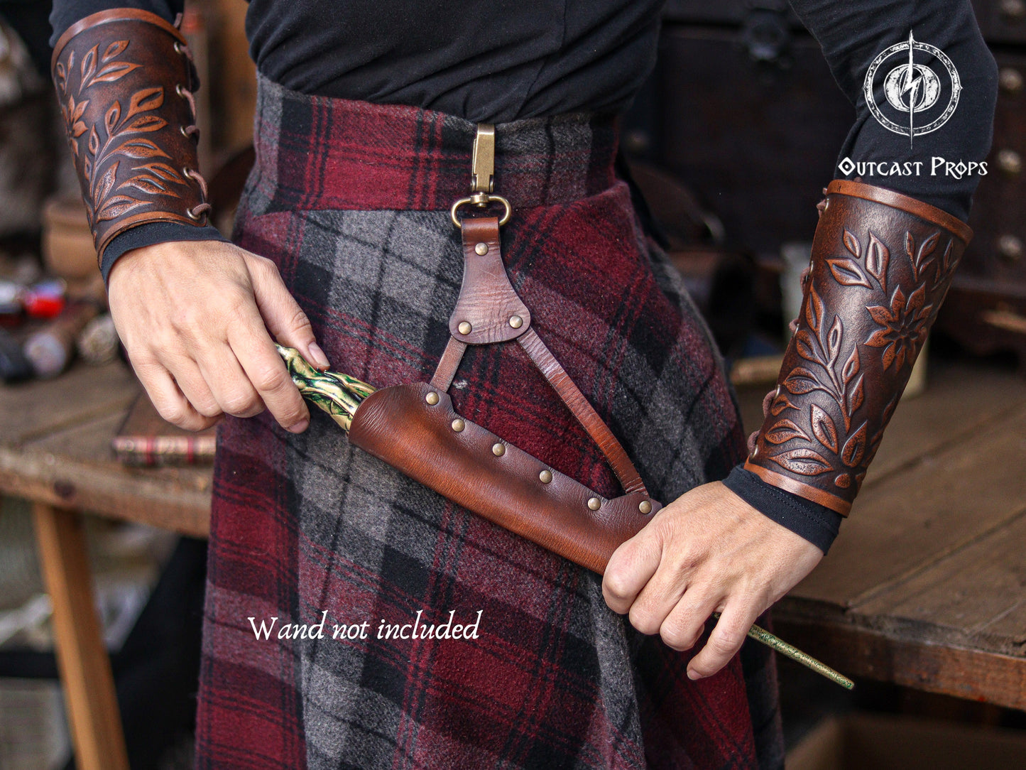 Clip On Leather Wand Holster