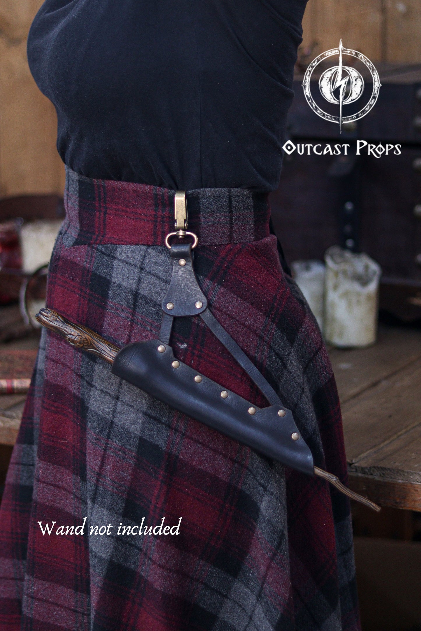 Clip On Leather Wand Holster