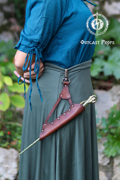 Clip On Leather Wand Holster