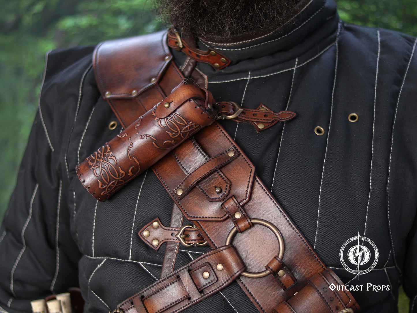 Medieval Leather Belt Tube
