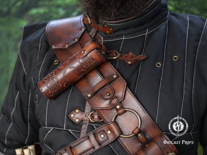 Medieval Leather Belt Tube