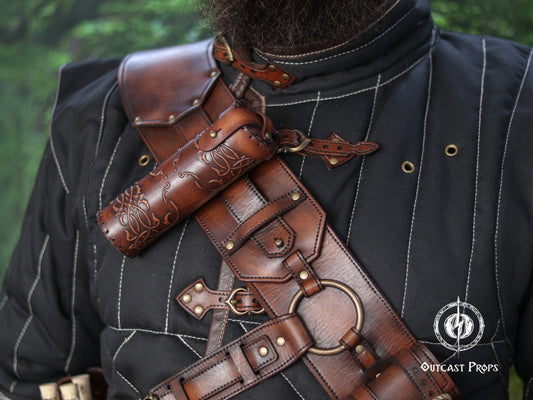 Medieval Leather Belt Tube