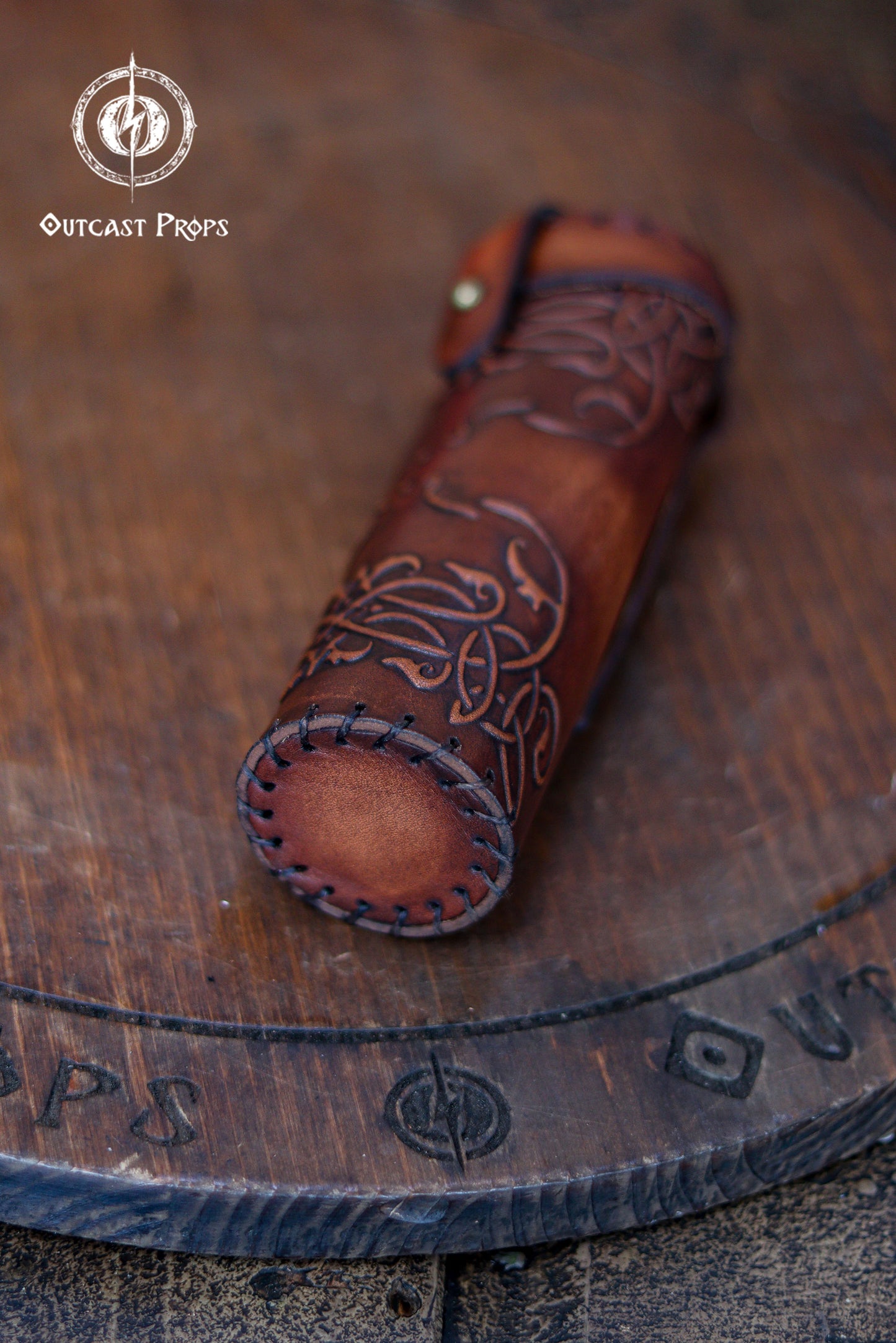 Medieval Leather Belt Tube