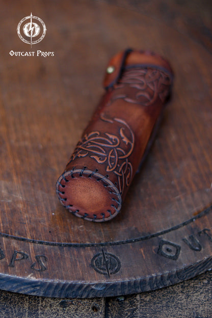 Medieval Leather Belt Tube