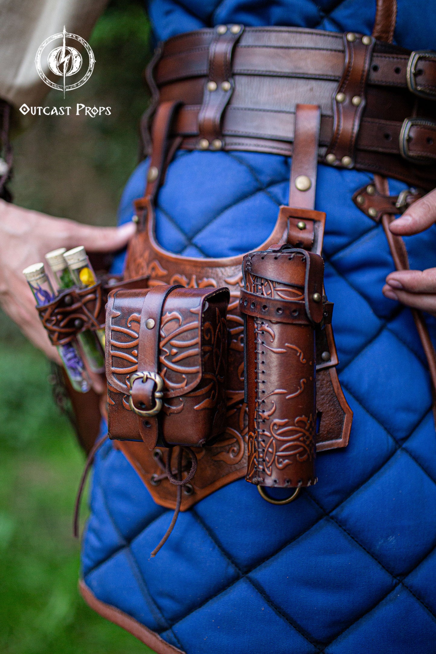 Medieval Leather Belt Tube