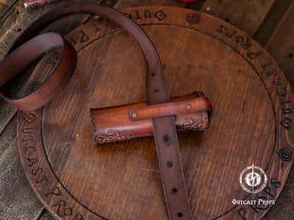 Medieval Leather Belt Tube