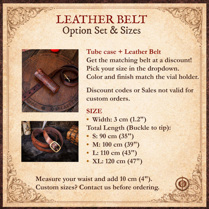 Medieval Leather Belt Tube
