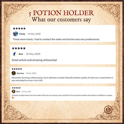 Ornated 5 potion holder