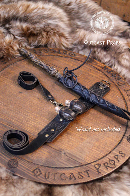 Ornated wand garter holster