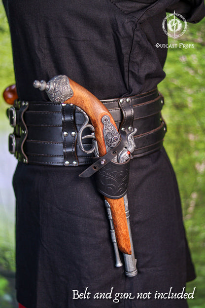 Flintlock Holster or Small Sword Frog (Ornated)