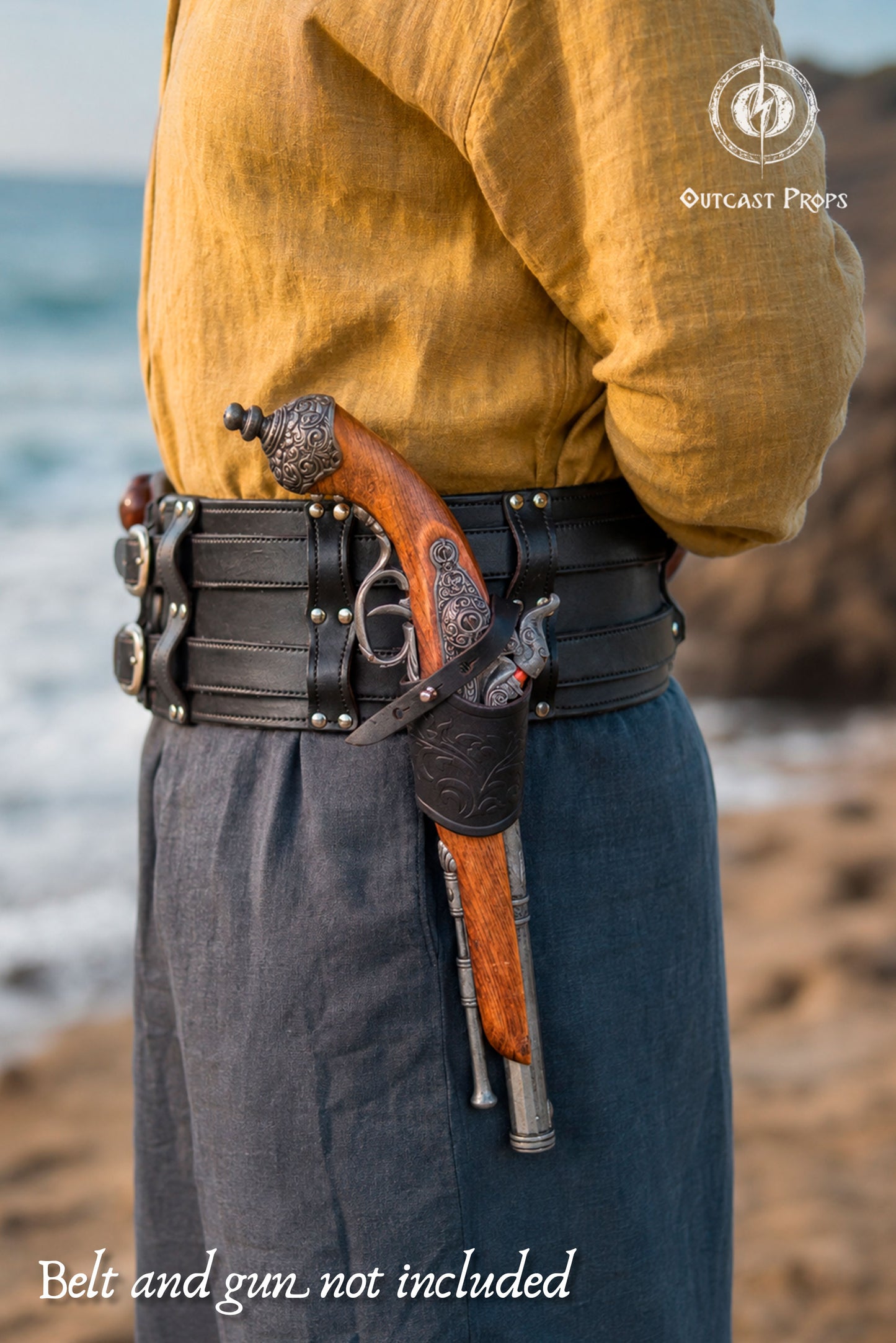 Flintlock Holster or Small Sword Frog (Ornated)