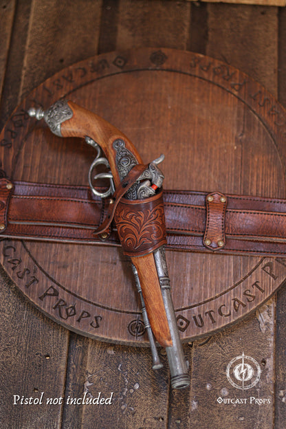 Flintlock Holster or Small Sword Frog (Ornated)