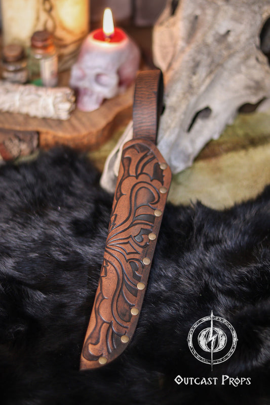 Ornated Wand Holster Rivetted