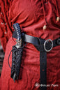 Handmade leather dagger sheath | Ornate LARP scabbard | Viking, medieval, fantasy belt holster for daggers | Ren Faire cosplay accessory
