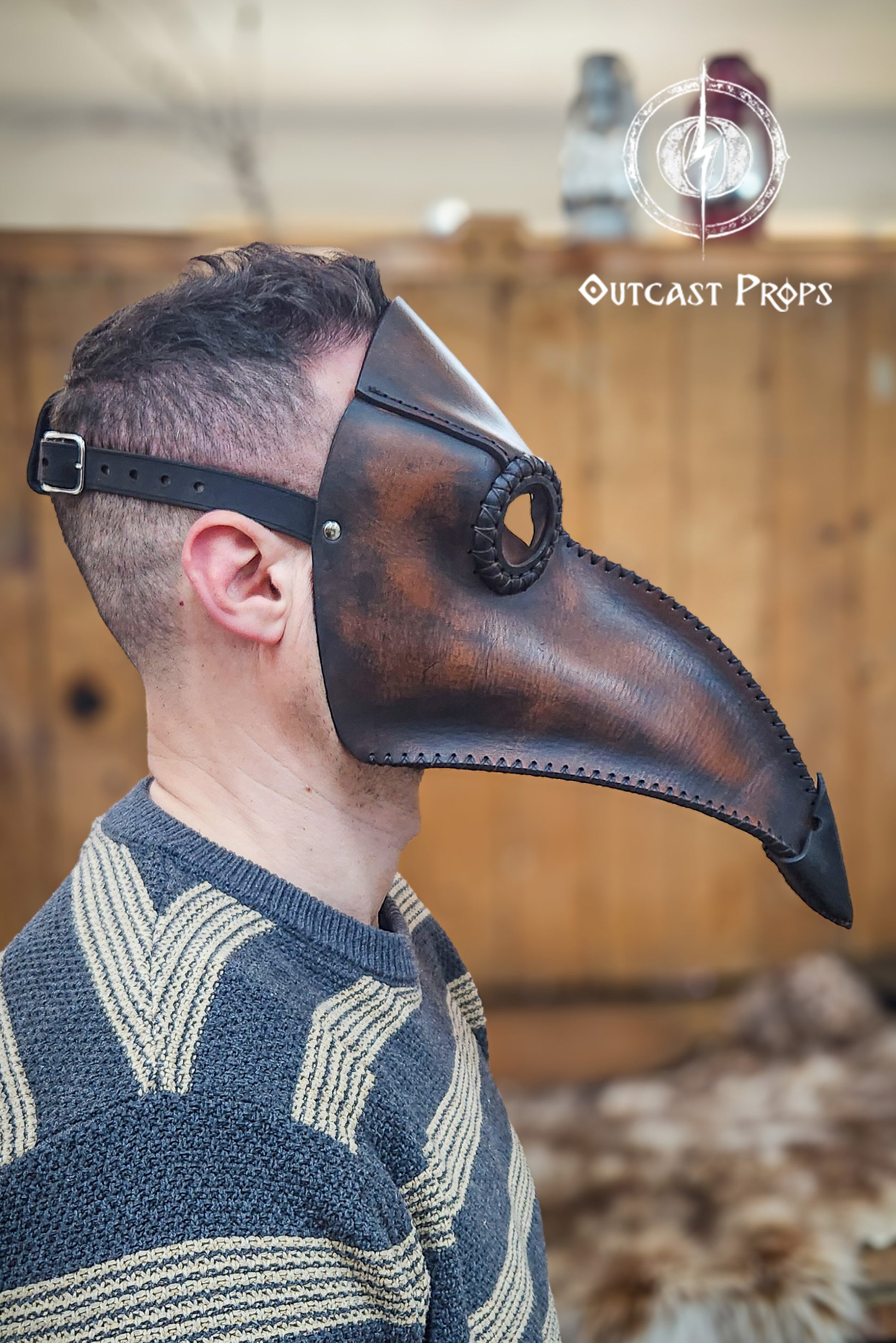 Plague Doctor Mask Darkest Dungeon Long Nose Bird Mask Steampunk plague costume full-grain leather larp medieval assassin alchemist cosplay