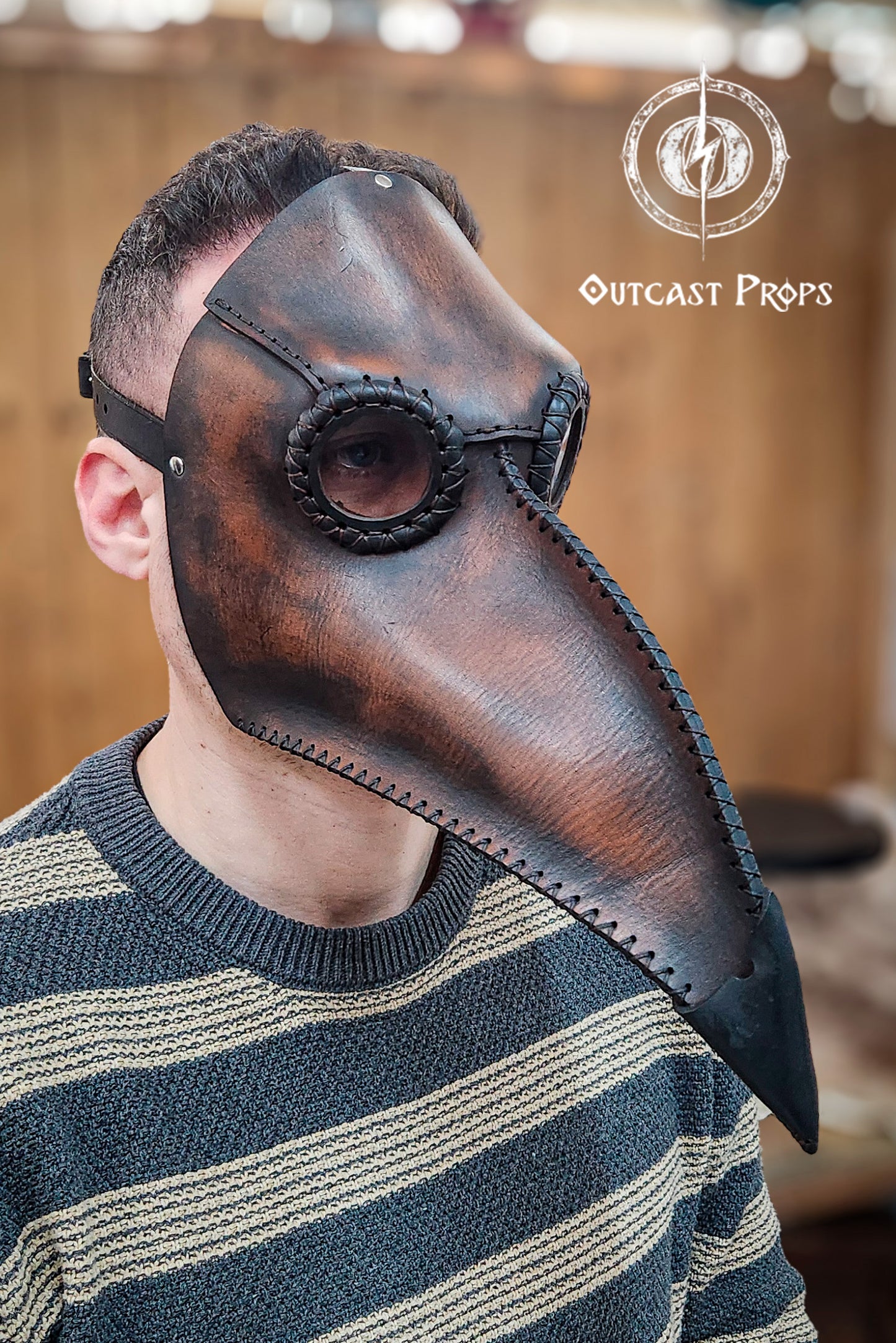 Plague Doctor Mask Darkest Dungeon Long Nose Bird Mask Steampunk plague costume full-grain leather larp medieval assassin alchemist cosplay