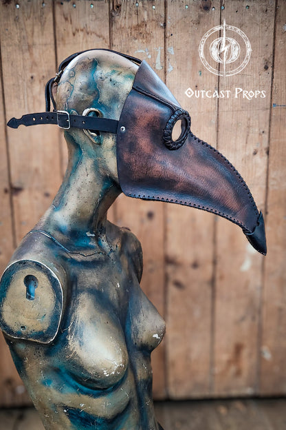 Plague Doctor Mask Darkest Dungeon Long Nose Bird Mask Steampunk plague costume full-grain leather larp medieval assassin alchemist cosplay