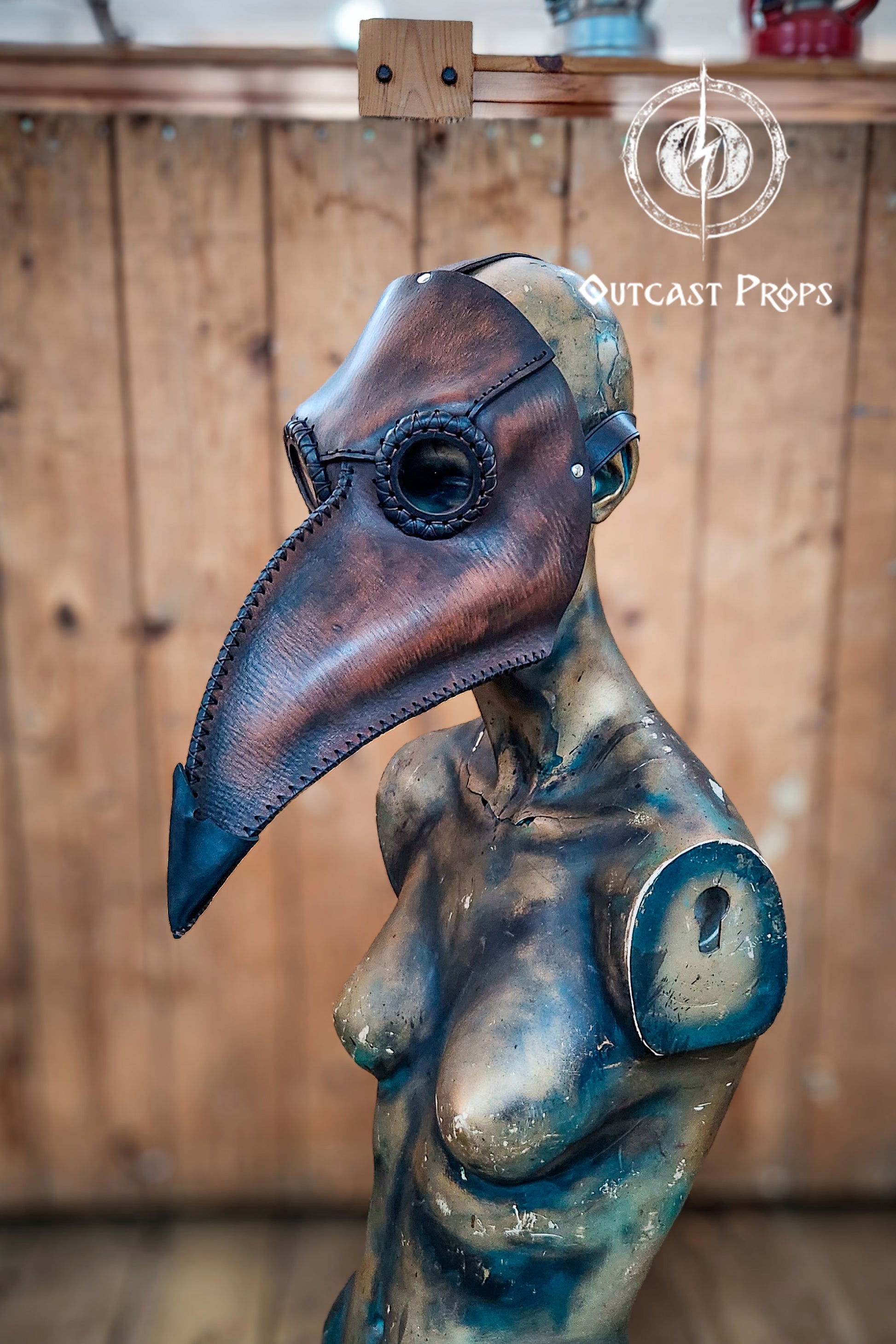 Plague Doctor Mask Darkest Dungeon Long Nose Bird Mask Steampunk plague costume full-grain leather larp medieval assassin alchemist cosplay