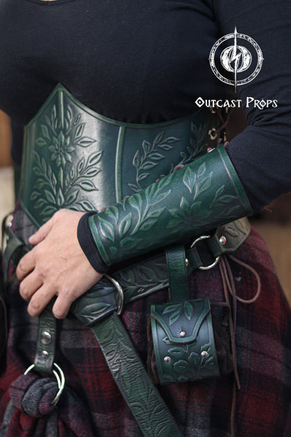 Floral Leather Bracer