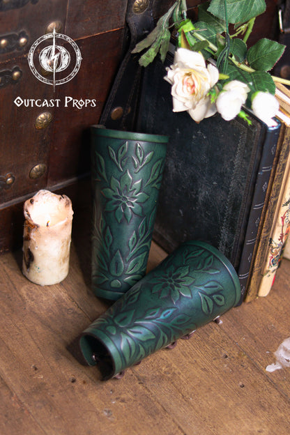 Floral Leather Bracer