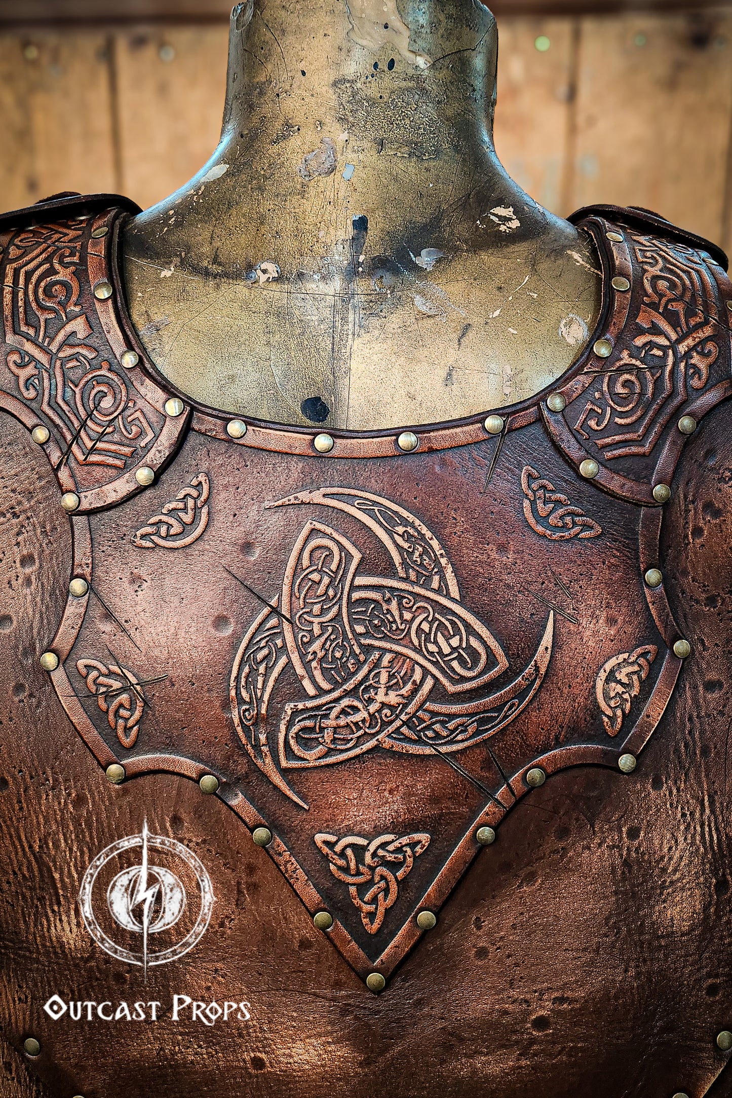 Celtic Viking leather torso armor