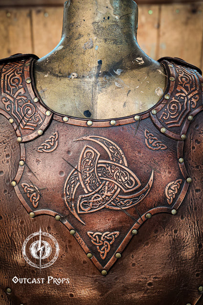 Celtic Viking leather torso armor