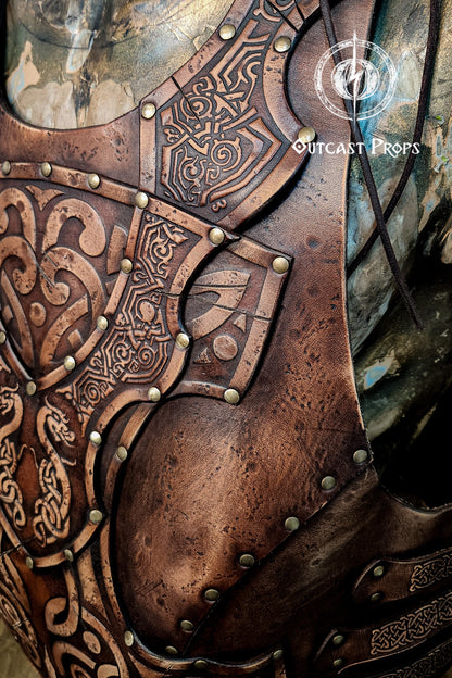 Celtic Viking leather torso armor