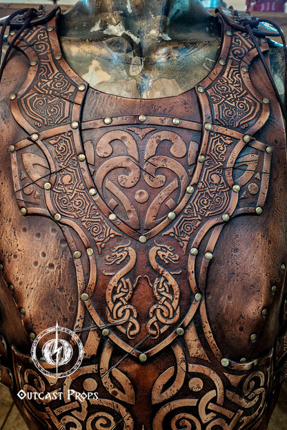 Celtic Viking leather torso armor