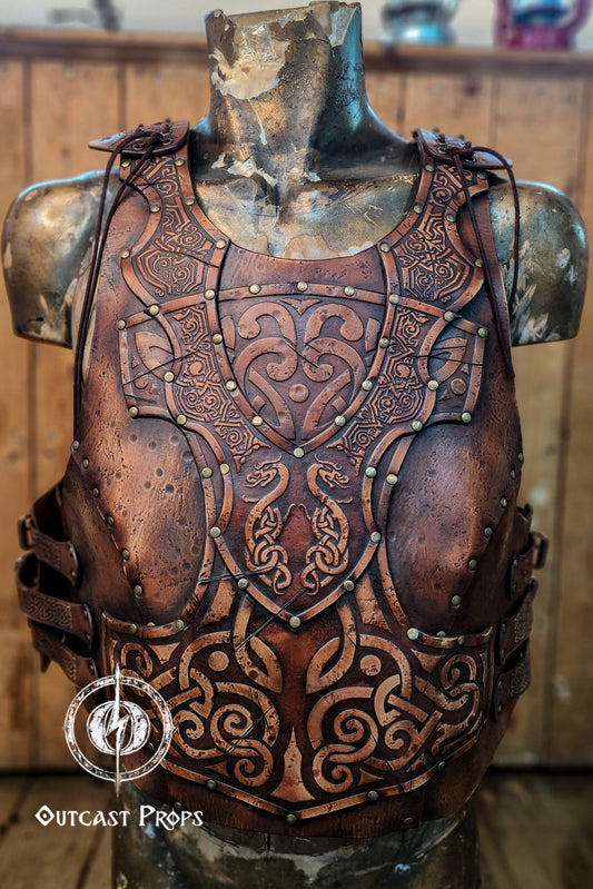 Celtic Viking leather torso armor