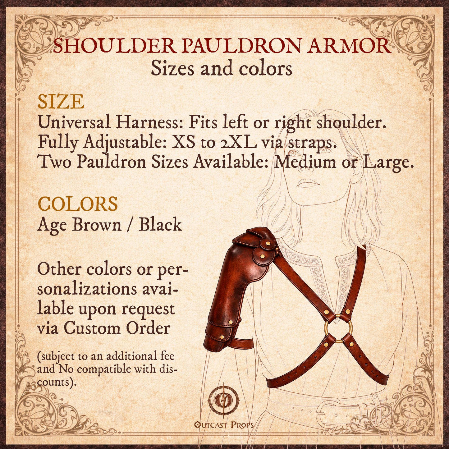Shoulder Pauldron Dagger X Harness