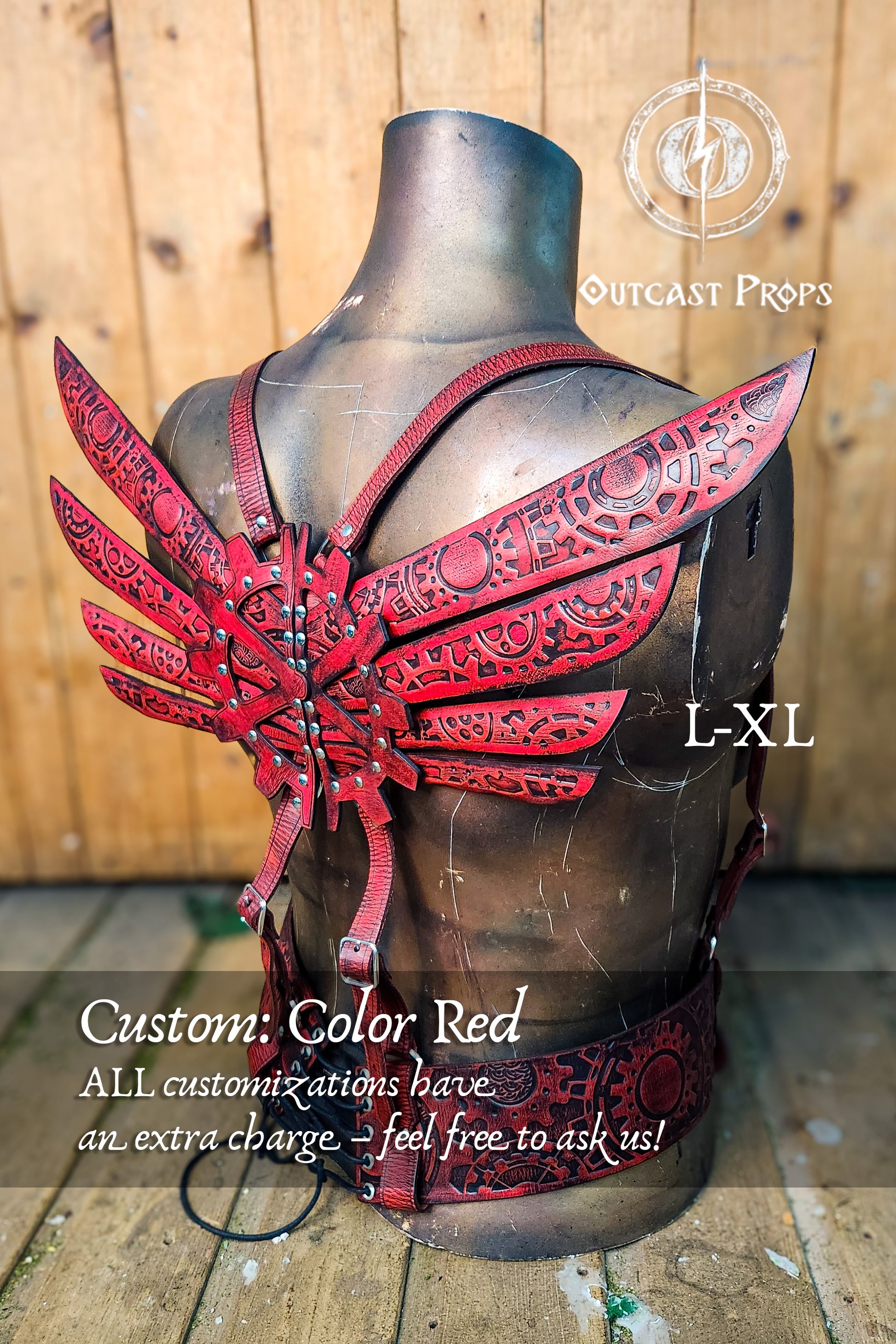 Steampunk Wings leather gears fairy victorian outfit burning man aviator pin up costume clock