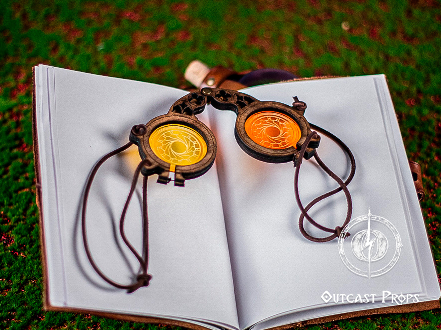 Steampunk goggles eyewear alchemist larp glasses steampunk accessories medieval glasses wood goggles fantasy costume gear set prop