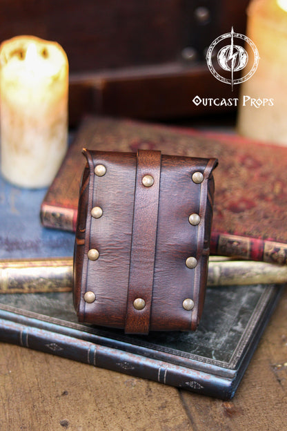 Ornated Tobacco Pouch Small Leather Bag